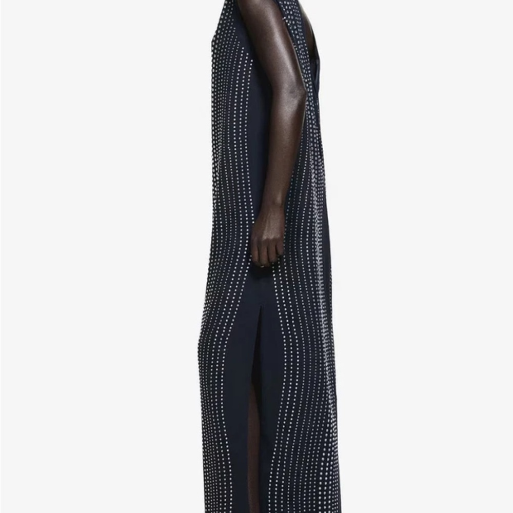 H&M Black Midi Dress with Silver Detailing - Picture 5 of 5